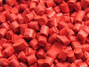 ABS红色塑胶造粒